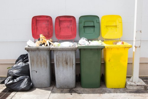Emergency spill kit and first aid equipment at a waste transfer site